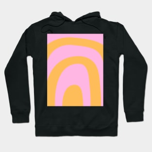 Boho orange and pink rainbow pattern Hoodie